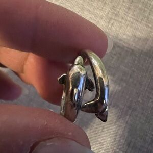 Sterling Silver Adjustable Size Dolphin Ring